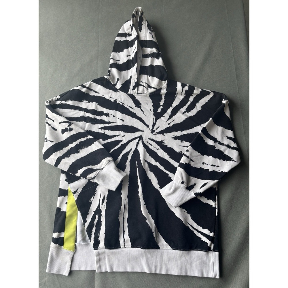 Fabletics‎ Women Hoodie M Black White Jasmine Side Slit